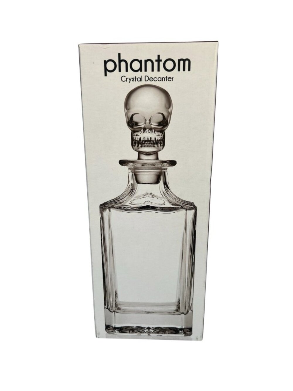 Godinger Phantom Skulll Crystal Whiskey Decanter new